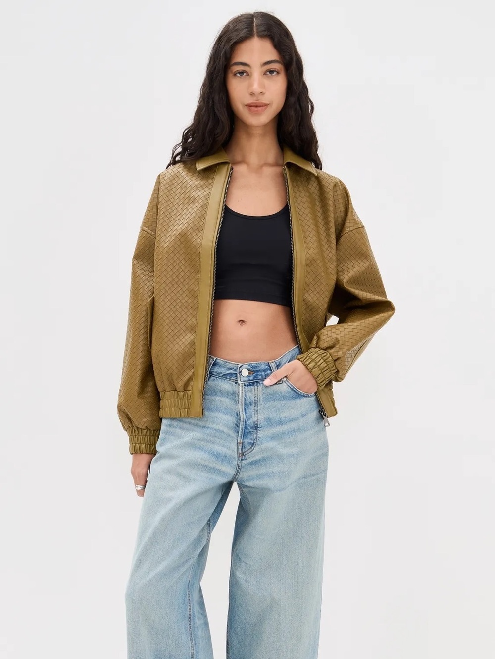 Lioness Olive Quilted Bomber Jacket - Women's